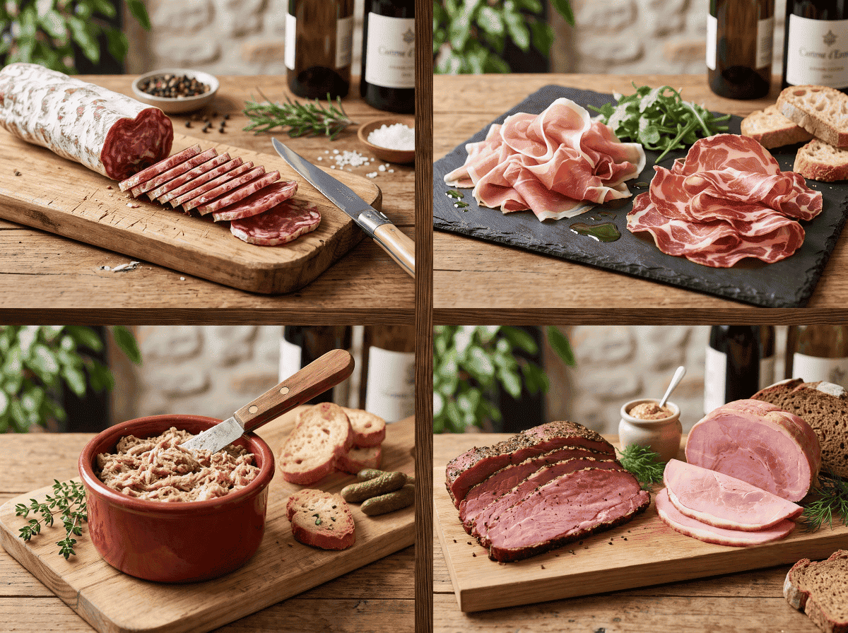 4 famille de charcuterie