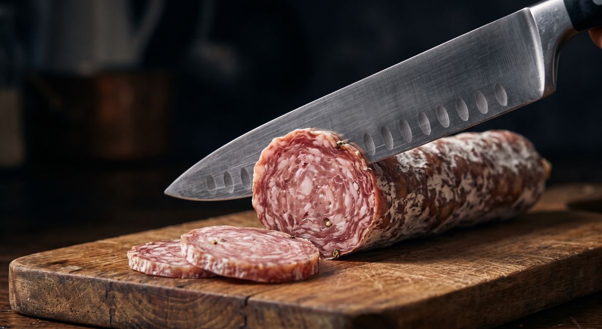 découpe d’une saucisson