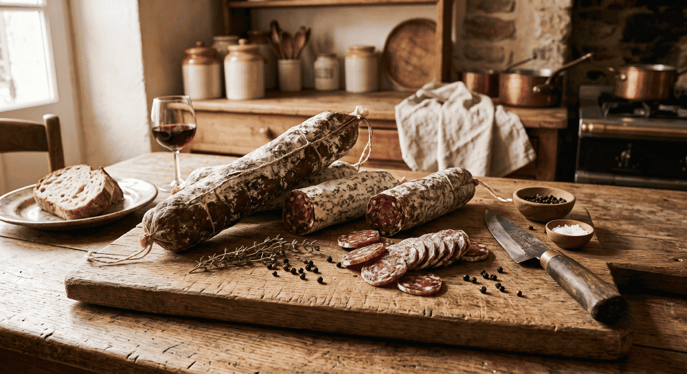 Planche de saucissons.