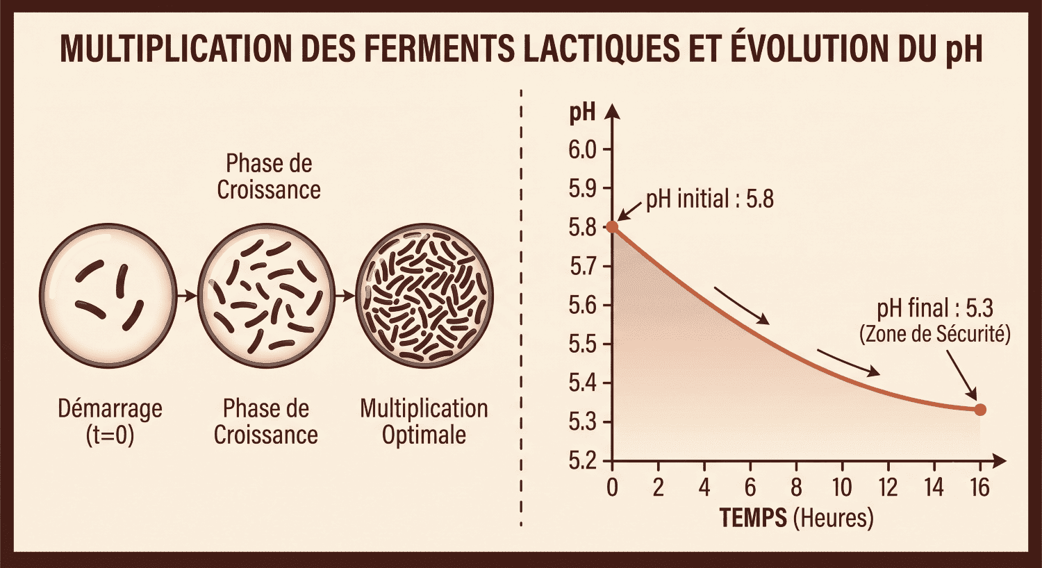 mini-schéma de la fermentation pendant l'étuvage.